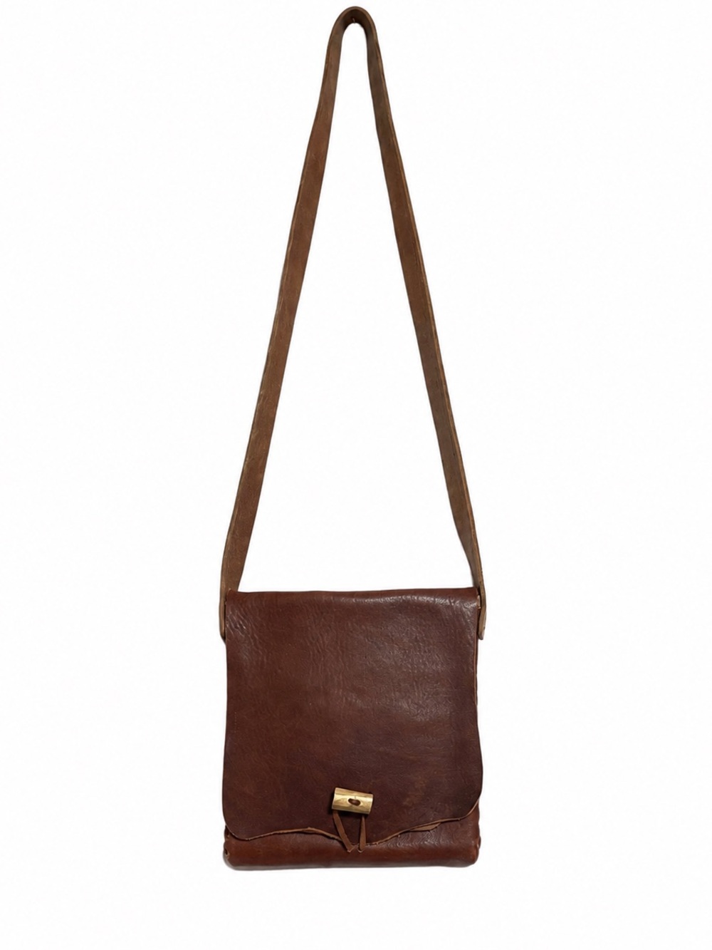 Jimmi Wz Handmade All Leather Crossbody Bag Antler Closure